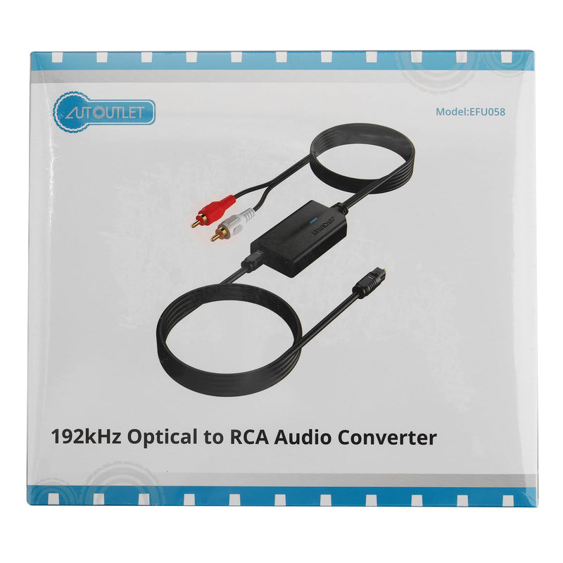 [Australia - AusPower] - AUTOUTLET 192kHz DAC Digital to Analog Audio Converter 7ft/2.1m Digital Audio Optical to RCA Male Cable for HDTV, DVD, Blu-Ray Players and Game Consoles 