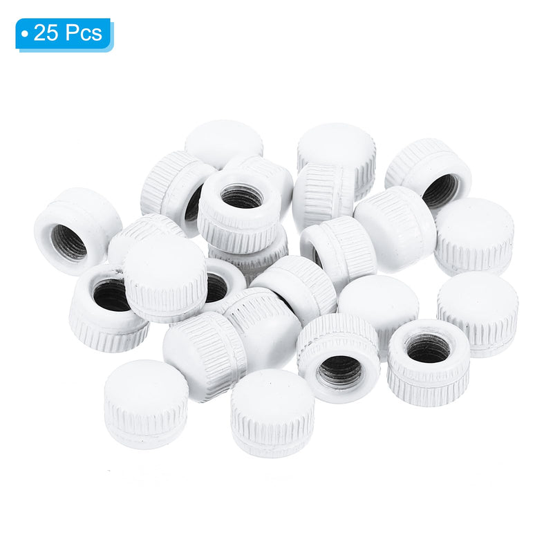 [Australia - AusPower] - PATIKIL M6x9x11 Cap Nut, 25 Pcs Acorn Nut Screw Knob Cap Insert Bolt Cover Female Thread Knurled Hardware Fittings Light Fixtures, White 