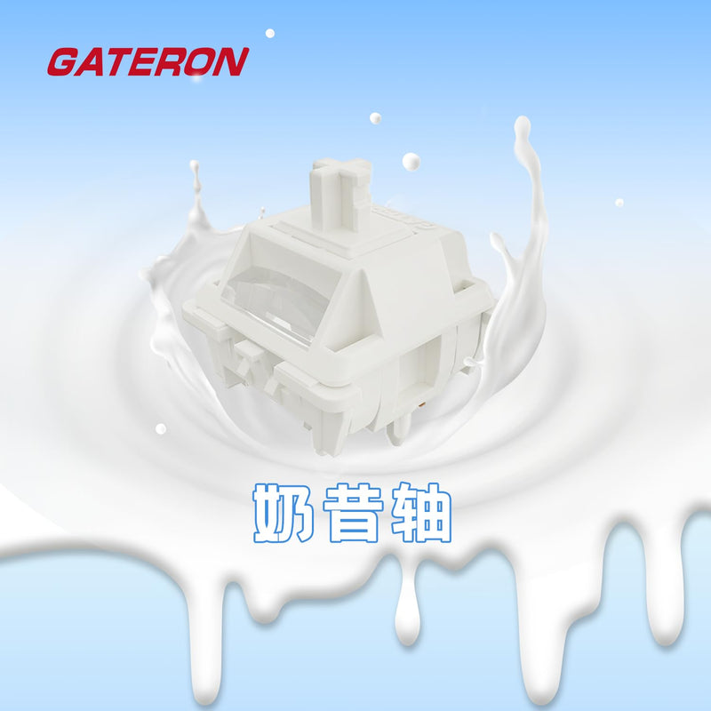 Gateron Smoothie Linear Switches,RGB LED 5 Pin White 22mm Dual-Stage Spring Pre-lubed 40gf Full POM Switches for MX Mechanical Keyboard(108PCS) 108Pcs Smoothies