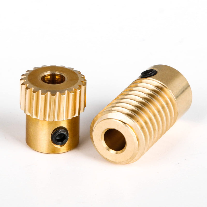 [Australia - AusPower] - BQLZR 0.5Modulus Brass Gear Shaft with 20T Wheel Screw 4mm Hole Industrial Accessories 