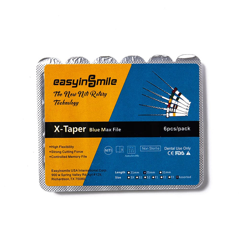[Australia - AusPower] - Dental Endo Rotary File Endodontic X-TAPER Blue Max NITI Engine File Root Canal Therapy Tools 25MM EASYINSMILE (1) 1 