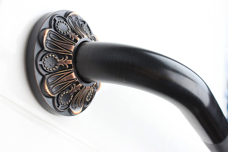 16" Bathroom Anti-Slip Grab bar, Bathtub Textured Shower Bar, Home Saftey Armrest, Toilet Hand Rail, Oil Rubber Bronze Finish 16 Inch BL