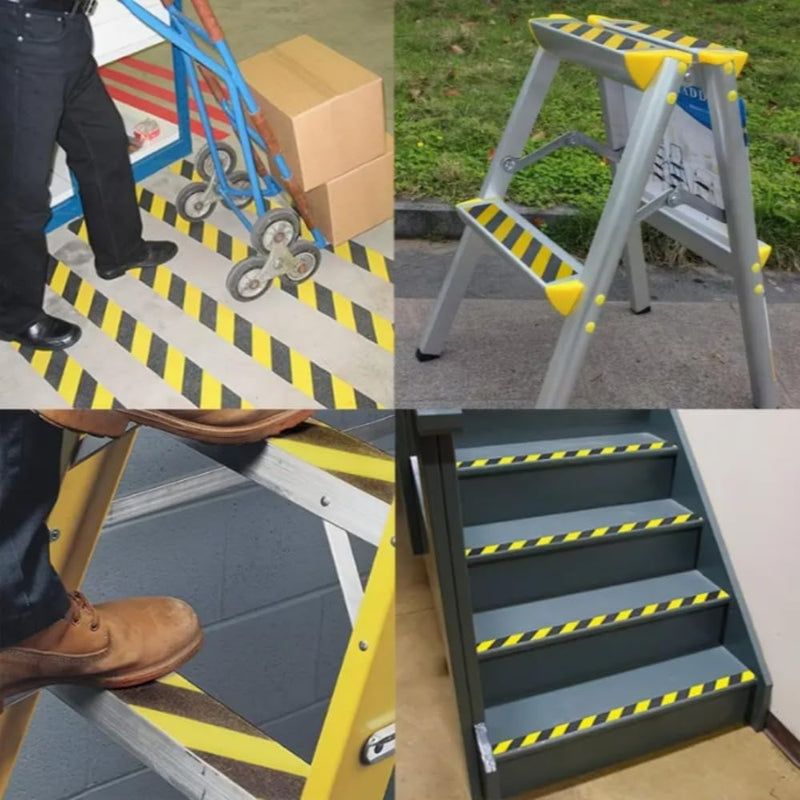 Non Slip Safety Grip Tape for Stairs, Anti Slip Traction Tape, Anti Slip Tape for Stairs, Non Slip Stair treads Indoor/Outdoor, High Traction Friction Strong Grip. (Black/Yellow, 2IN*30FT)