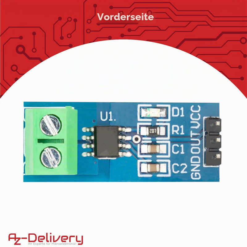 AZDelivery ⭐⭐⭐⭐⭐ ACS712 5A Range Current Sensor Measuring Module for Arduino Bascom 1