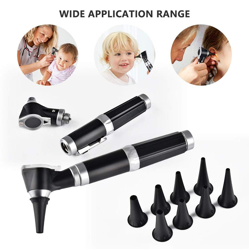 [Australia - AusPower] - 3X Otoscope with LED, Portable Handheld Ear Check Magnifier with 8 caps and 1 Storage case for Doctor Nurse Adult Kid Dog Cat Pet 