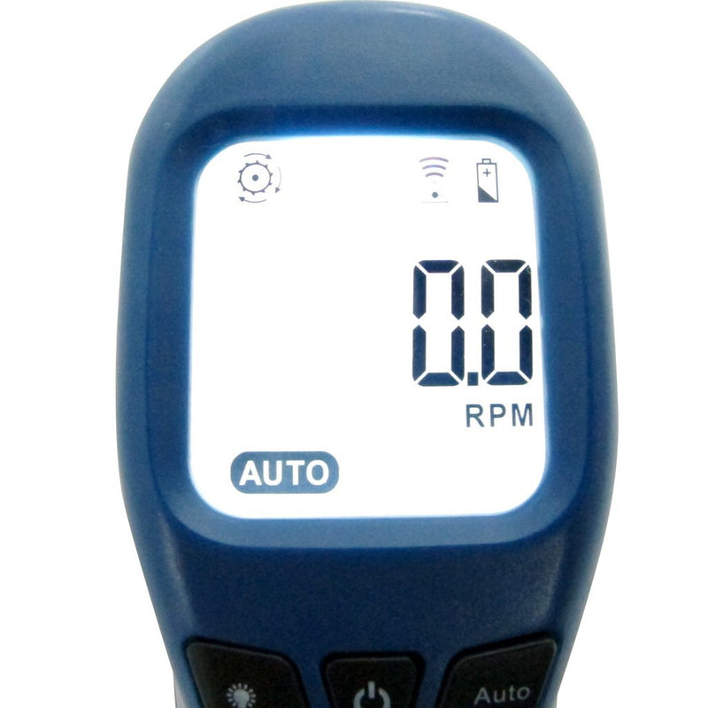 Digital Non-Contact Photo Tachometer, Laser Tachometer with Data Recording Function, Reflective Tapes, Measuring Range: 2.5-99999 RPM