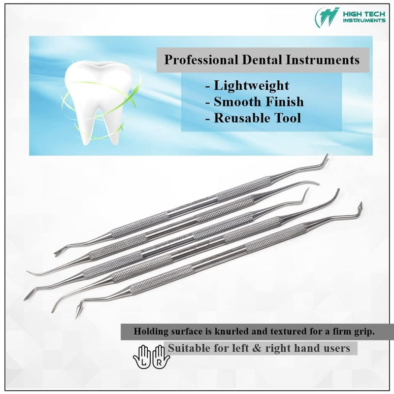 [Australia - AusPower] - Dental PK Thomas Carvers Set of 5 Pcs Made of Stainless Steel Used for Restorative Contouring Shaping Carving Double Ended Waxing Modelling Instruments with Knurled Handle for Firm Grip 5 Pcs PK Thomas 