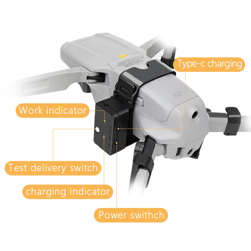 [Australia - AusPower] - Hanatora Payload Airdrop Release Drop Device for DJI Air 2S,Mavic Air 2 Drone,Clip Delivery Transport Dropper,Wedding Fishing Bait Search & Rescue Kit Accessories 