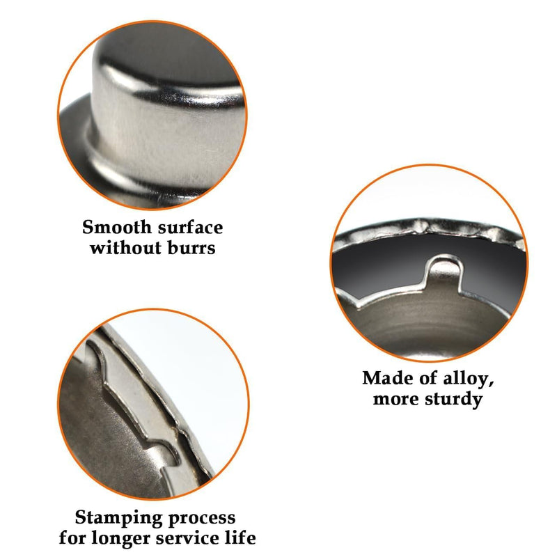 [Australia - AusPower] - Push on Pushnut Cap Fits 5/8 Inch Axles, Spring Steel Permanent Washer Caps Pushnut Fastener for Hand Trucks, Rolling Bins and Lawn Wagons, Alternative for Cotter Pins (6 Pack) 