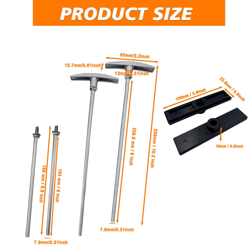 2 RV Universal Fit Waste Valve Tube Extension Kit for Camper Trailer, RV Camper Dump Valve Handle Includes Handle and Tube Extension