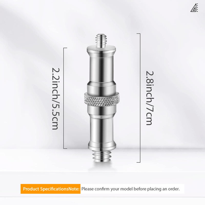 [Australia - AusPower] - 3 Pieces Standard 1/4 to 3/8 inch Metal Male Convertor Threaded Screw Adapter Spigot Stud for Studio Light Stand, Hotshoe/Coldshoe Adapter, Ball Head, Wireless Flash Receiver, Trigger 