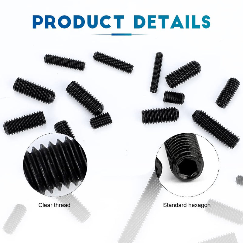 [Australia - AusPower] - NINDEJIN 666 pcs Set Screws, M2 M3 M4 M5 M6 M8 Metric Internal Hex Drive Screws & Allen Key Wrenches Assortment Kit, 12.9 Carbon Steel Socket Set Screws for Faucet, Bathroom Fixtures, Door Handles 666 Black Socket Set 