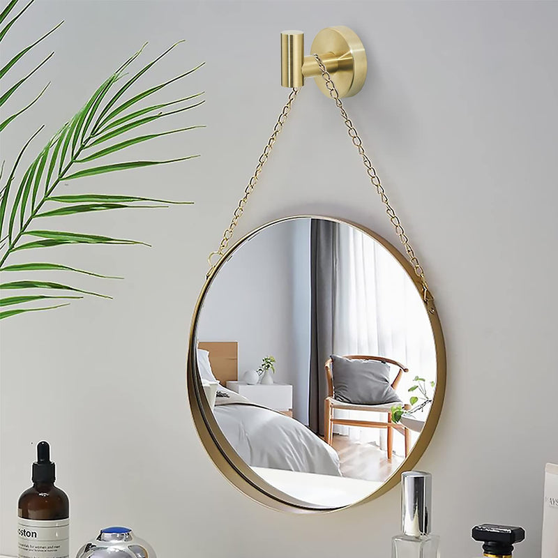 Gold Bathroom Hardware Set, Brushed Gold Toilet Paper Holder Towel Ring Robe Hooks Wall Mount Hand Towel Holder Bath Accessories Stainless Steel, 3 Pieces Brushed Gold 3 Pieces