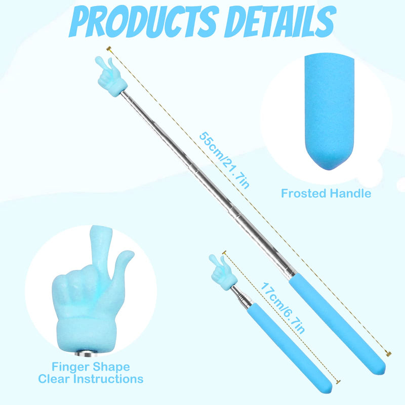 [Australia - AusPower] - 3 Pcs Telescopic Teachers Pointer, Extendable Hand Pointer Finger Pointer Stick, Mini Retractable Classroom Pointer for Elementary School Kindergarten Teacher, Classroom Supplies (Black Pink Blue) 3pcs 