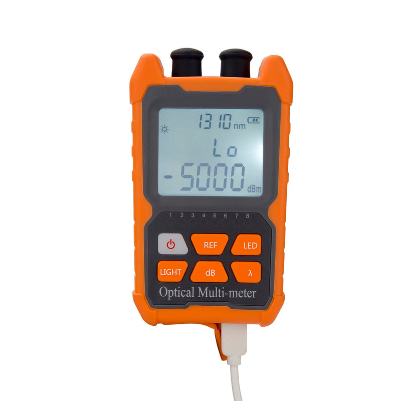 [Australia - AusPower] - Fiber Optic Tester Portable Fiber Light Power Meter FC/SC/ST Universal Interface -50~+26dBm Built-in 2mW Visual Fault Locator (OPM&VFL) with 1pc FC to LC Adapter 1 