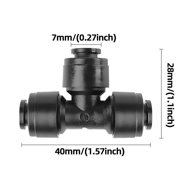 [Australia - AusPower] - 30 Pack Quick Connect 1/4" Drip Irrigation Tee Connectors, Universal Tee Fitting for 1/4 Inch Irrigation Tubing, Leak Free Fittings for Sprinkler or Drip Irrigation System 30PCS Tee Connectors 
