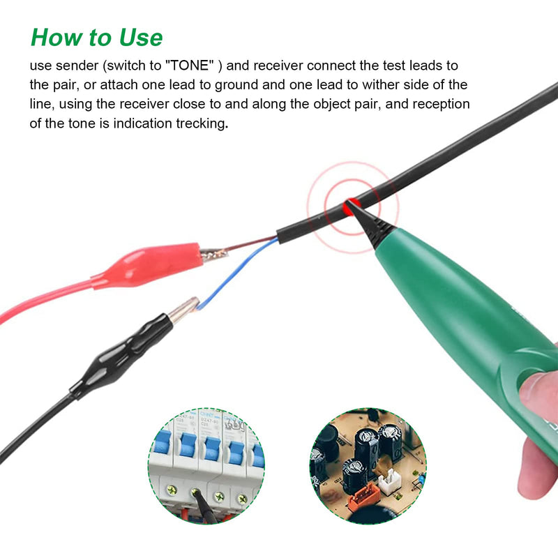 [Australia - AusPower] - DIFCUL Cable Tracker, Cable Break Detector, MS6812 Telephone Line Tracker, Professional Network Cable Tester, Cable Tracker for Passage of Test Circuit and Checking Cables 