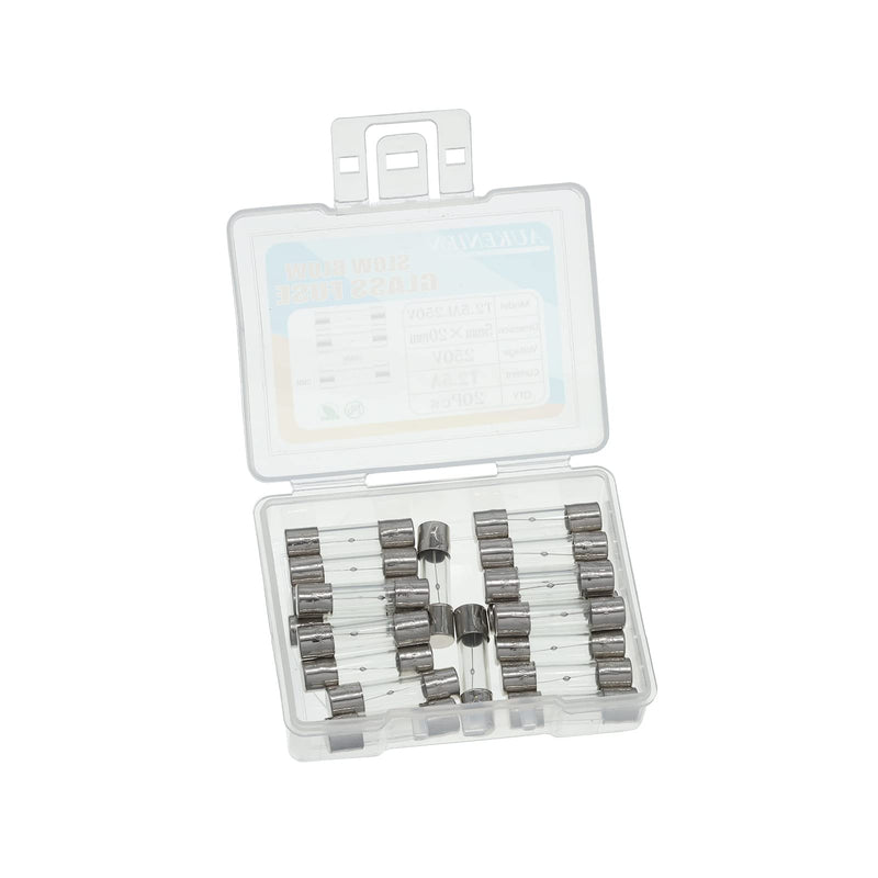 [Australia - AusPower] - AUKENIEN 2 A 2 Amp 250 V Slow Glass Fuse 5 x 20 mm T2A Fuses Glass Tube Fuse Fine Fuse Carrier Glass Fuse 