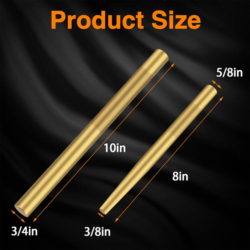 EVRBUL Brass Drift Pin Punch Set Hand Tool Punches 3/8in to 5/8in 3/4in Mechanic’s Non-Marring Chisel Punches for Vehicles and Home use