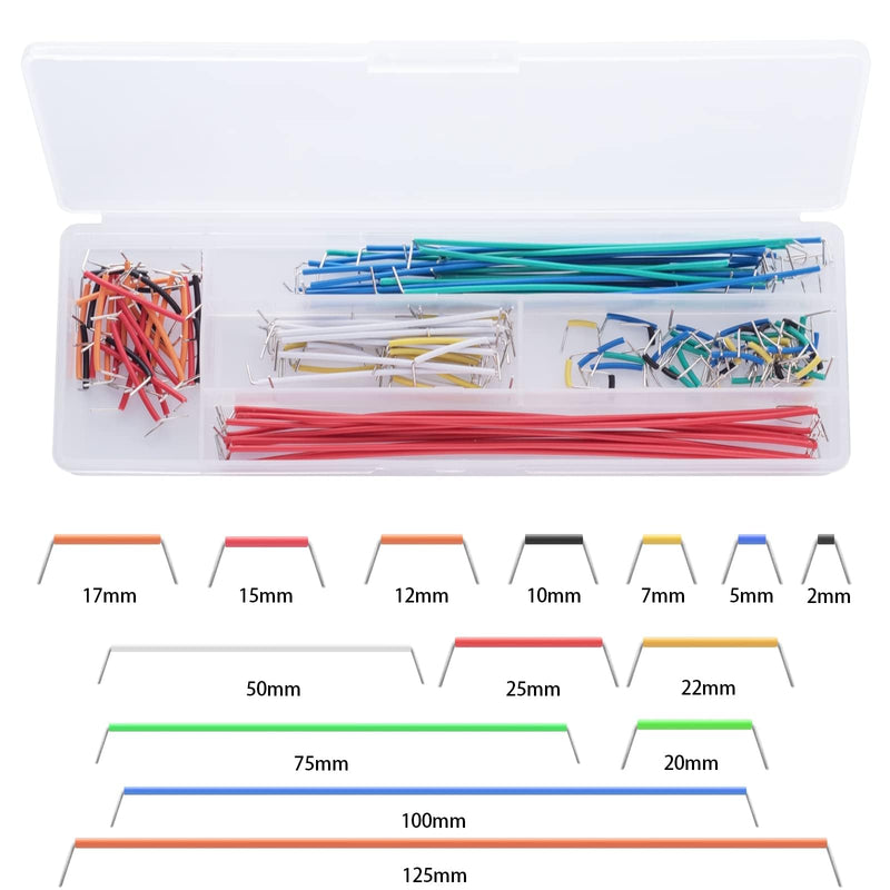 Breadboard Jumper Wire Cable Breadboard Set 1 x 830 + 1 x 400 Breadboard + 65 Pieces Jumper Cable Flexible + 140 Pieces Jumper Wire Set (2-125 mm) + 1 x Tweezers Pack of 1