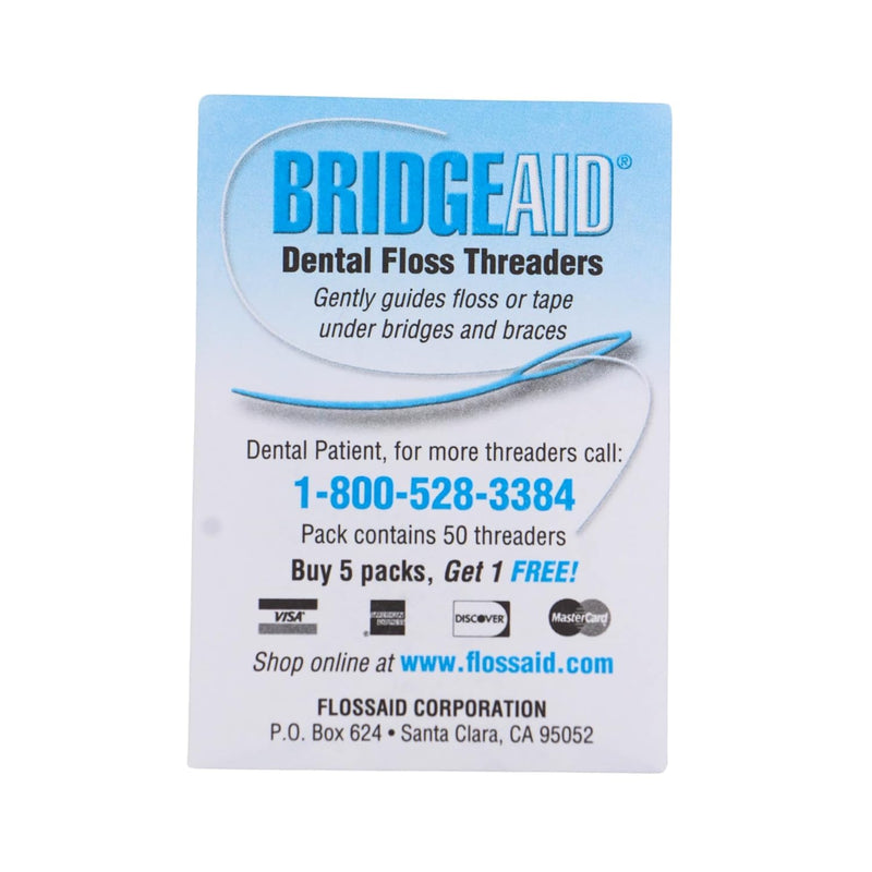 Floss Aid Bridge Aid Threaders 10 Packs of 50 (500)