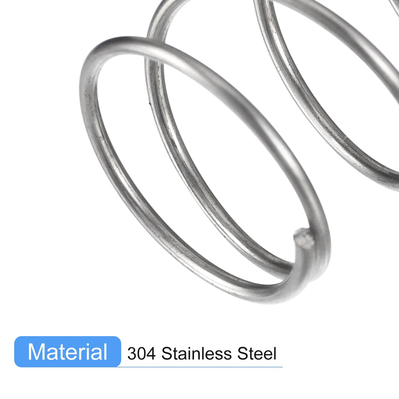 [Australia - AusPower] - uxcell Compression Spring, 5Pcs 304 Stainless Steel, 25mm OD, 1.6mm Wire Size, 45mm Free Length, Silver Tone 1.6mmx25mmx45mm 
