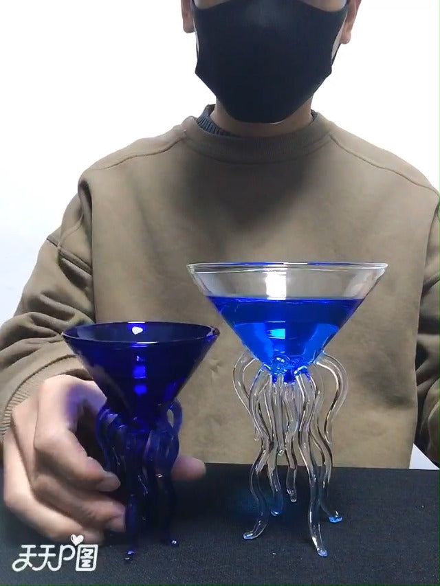 GAOGAO Octopus Cocktail Glass Creative Drinkware Bar Goblet Tools Snifters (Huge 2 Transparent) 8.5 Ounces Huge 2 Transparent (250ml)