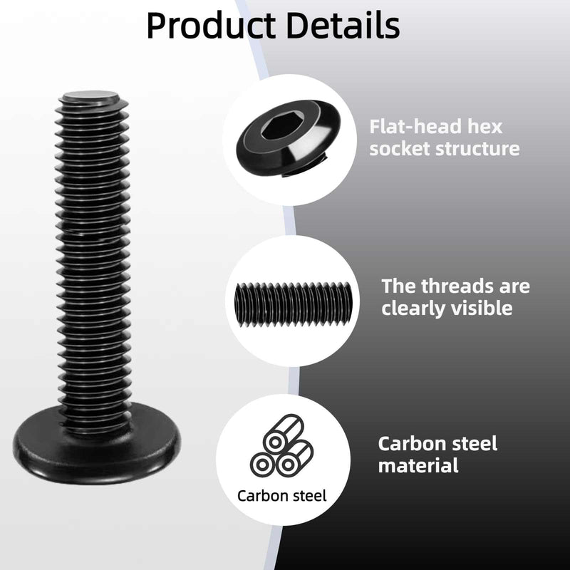 [Australia - AusPower] - 40PCS 1/4"-20x15mm Threaded Inserts for Wood +16PCS 1/4-20 x 1-1/4" Bolt +26PCS 1/4-20 x 3/4" Bolt,Furniture Screw,Hex Socket Drive Nut Threaded Wood Inserts with 9mm Drill bit & hex Wrench 