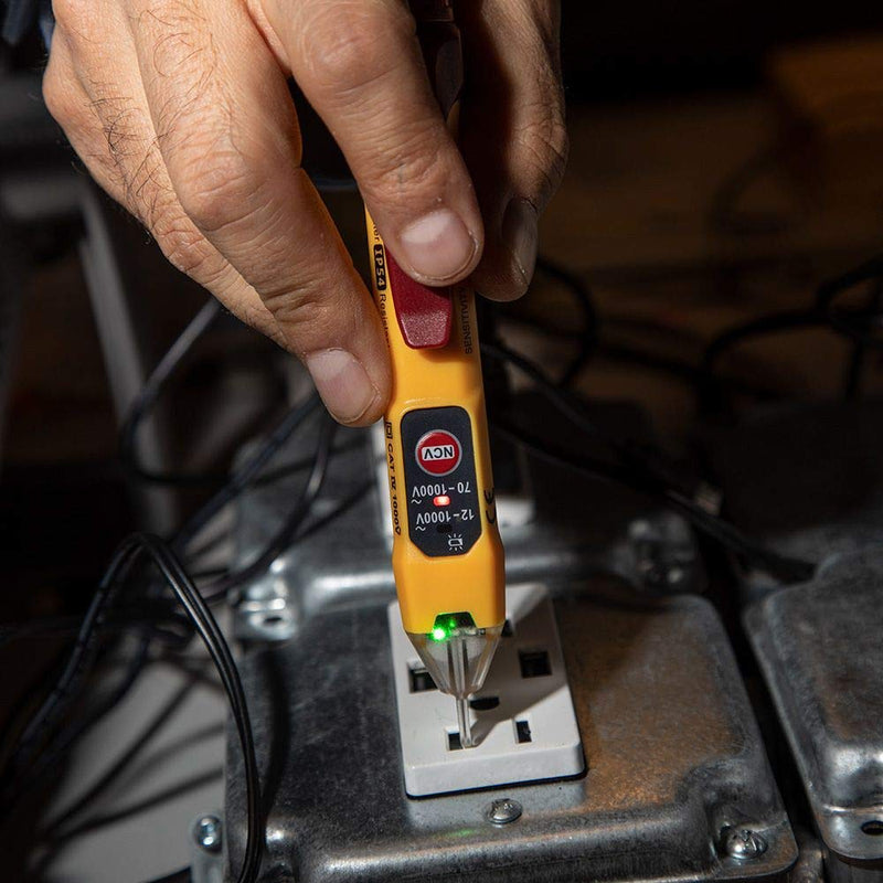 [Australia - AusPower] - Klein Tools NCVT2P Dual Range, Non-Contact Voltage Tester, 12-1000V AC, Visual & 69411 Circuit Breaker Finder Accessory Kit, Circuit Breaker Leads, Circuit Breaker Adapters 