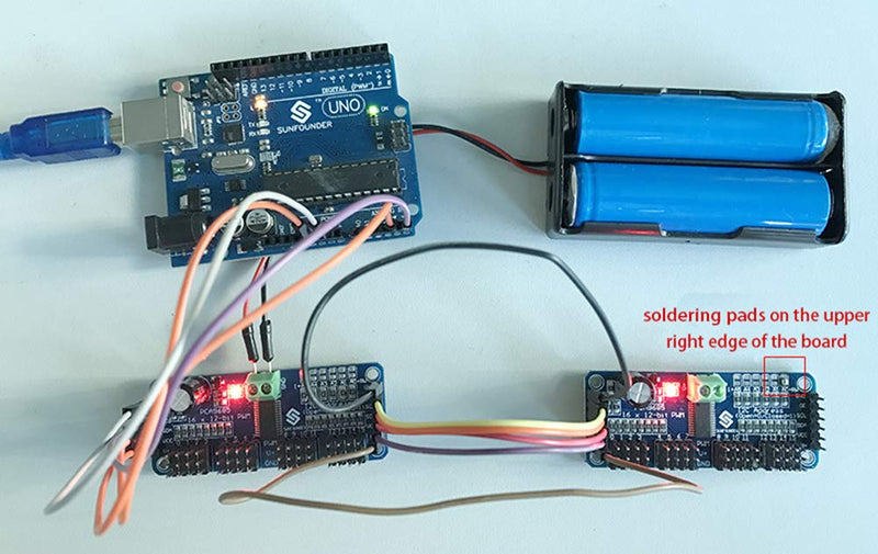 PCA9685 16 Channel 12-Bit PWM Servo Motor Driver IIC Module for Arduino Robot Pack of 2