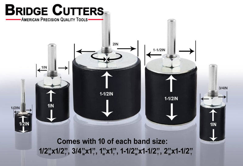 [Australia - AusPower] - 50 Pack 80 Grit Replacement Sanding Sleeves for Rubber Drum kit 1/2" 3/4" 1" 1-1/2" 2" Inch Aluminum Oxide Woodworking Drill Rotary Sander-Drum 1/4" Drive spindel Abrasive 