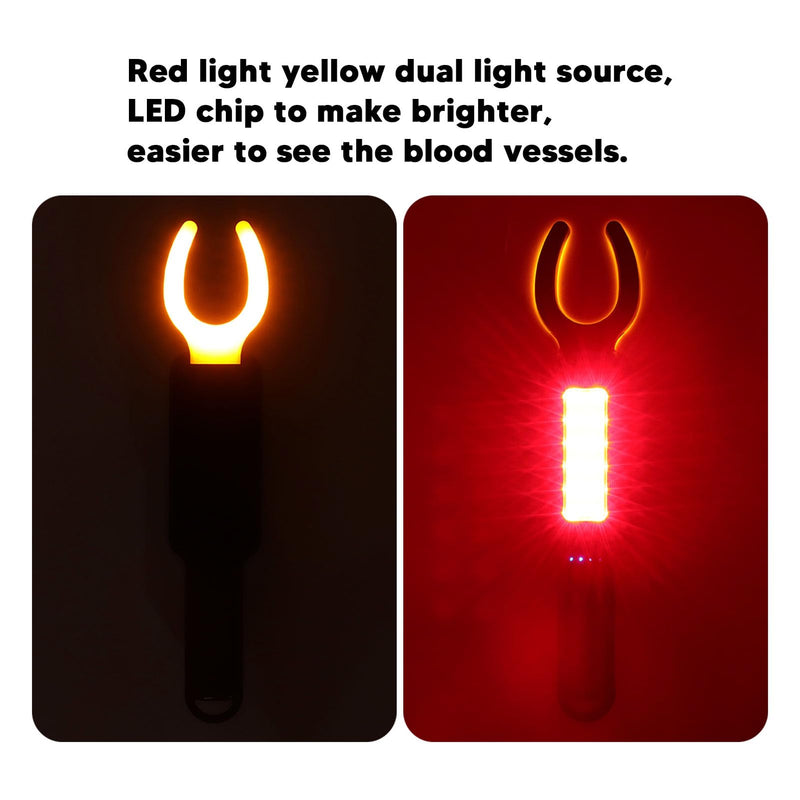 [Australia - AusPower] - Vein Detector Light, Infrared Viewer, Handheld LED Finder With USB Charging Red Yellow Light 
