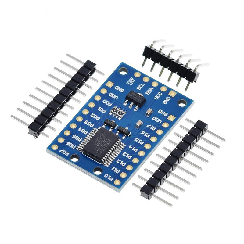[Australia - AusPower] - Hailege 2pcs PCF8575 IO Expansion Board 16 Bit SMBus I/O Ports IIC I2C 16 IO Ports I/O Extension Shield 