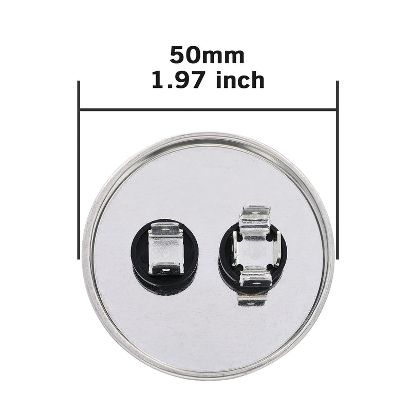 VEXUNGA Capacitor 35uF 35 MFD 370VAC 440VAC 450VAC 50/60Hz Round AC Capacitors CBB65 for Air Conditioning Compressor Motor Air Heat Pump or Fan Motors