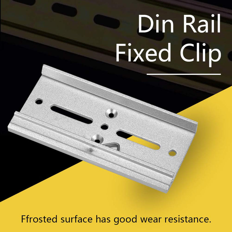 35mm Din Rail Fixed Clamp, Aluminum Din Rail Fixed Clamp Din Rail Fixed Clip Fasten Clip Din Rail Clip for Relay Mounting (#8)