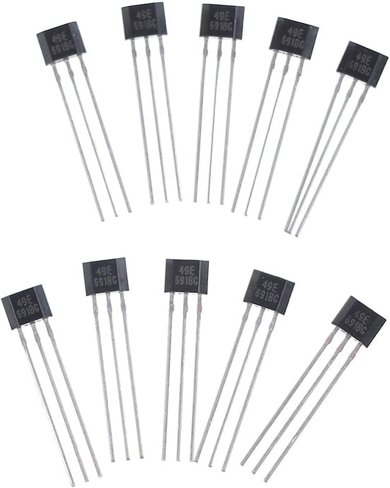 [Australia - AusPower] - 10Pcs Hall Element 49E Oh49E Ss49E Linear Sensor Hall Sensor Industrial Electrical Magnetic Detector 