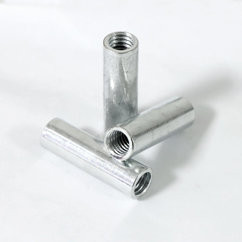 20 Packs 1/4"-20 Round Rod Coupling Nuts, UNC Threaded Round Connector Nuts?Length: 17.8mm