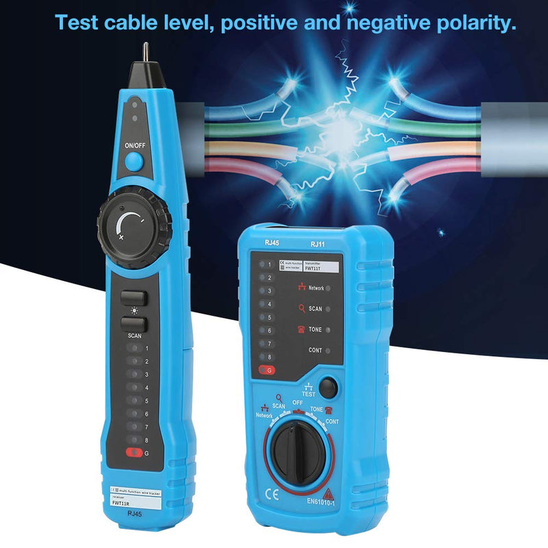 [Australia - AusPower] - Handheld RJ11 RJ45 Telephone Multifunction Wire Tracker Toner Ethernet LAN Network Cable Detector for Network Cable Collation Telephone Line Tester Continuity Checking(No Batteries Included) 