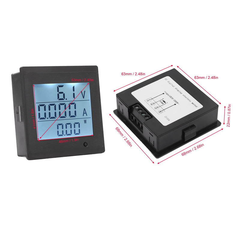[Australia - AusPower] - Multimeter Ammeter Voltmeter DC 6‑200V Volt Monitor with Alarm Function Digital Voltmeter LCD Display Digital Current Voltage Power Energy Meter Battery Monitor 