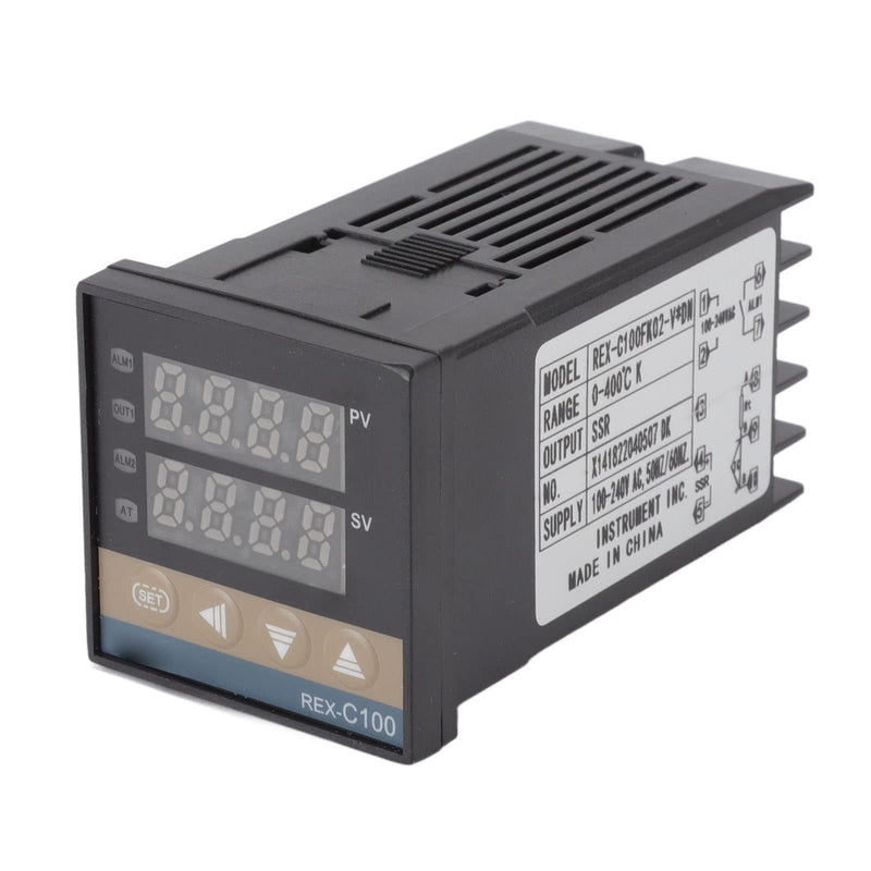 [Australia - AusPower] - 100-240 V Temperature Controller, 1.89 x 1.89 x 3.54 Inch Digital Thermostat Temperature Controller 0 to 400 Degrees Celsius Temperature Monitor with K-Thermocouple Relay for Heating Cooling Aquarium 