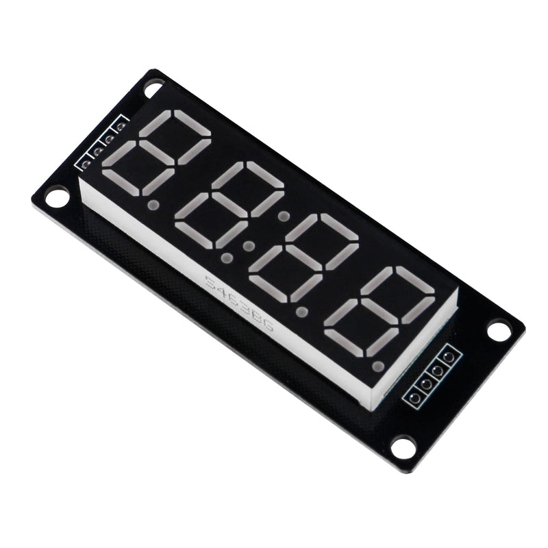 [Australia - AusPower] - 5PCS TM1637 0.56" LED Display Digital Tube Decimal 7 Segment 4 Digit Clock Double Dots Drive Chip Tube Module Serial Driver Board with Pin Header (Yellow) Yellow 