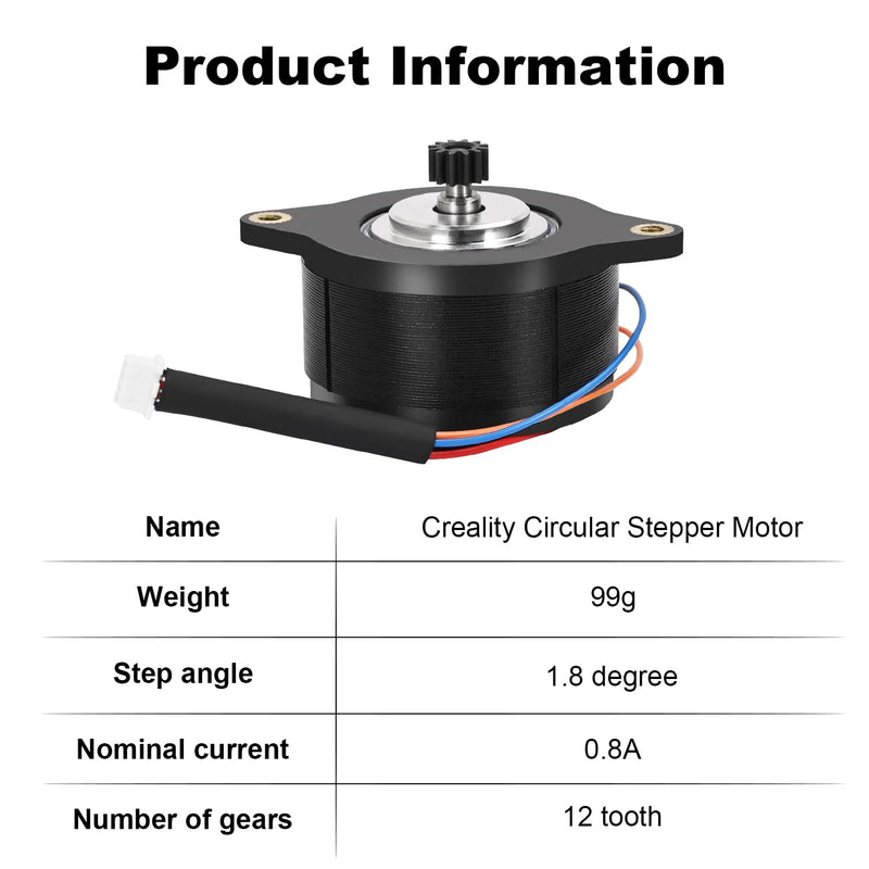 Creality K1C Extruder Motor, Upgrade Low Noise Extrusion Circular Stepper Motor 0.8A 12 Tooth Gear Stepping Motor for Creality K1 Max/K1/K1C/ Ender 3 V3/Ender 3 V3 Plus /K1 SE 3D Printer