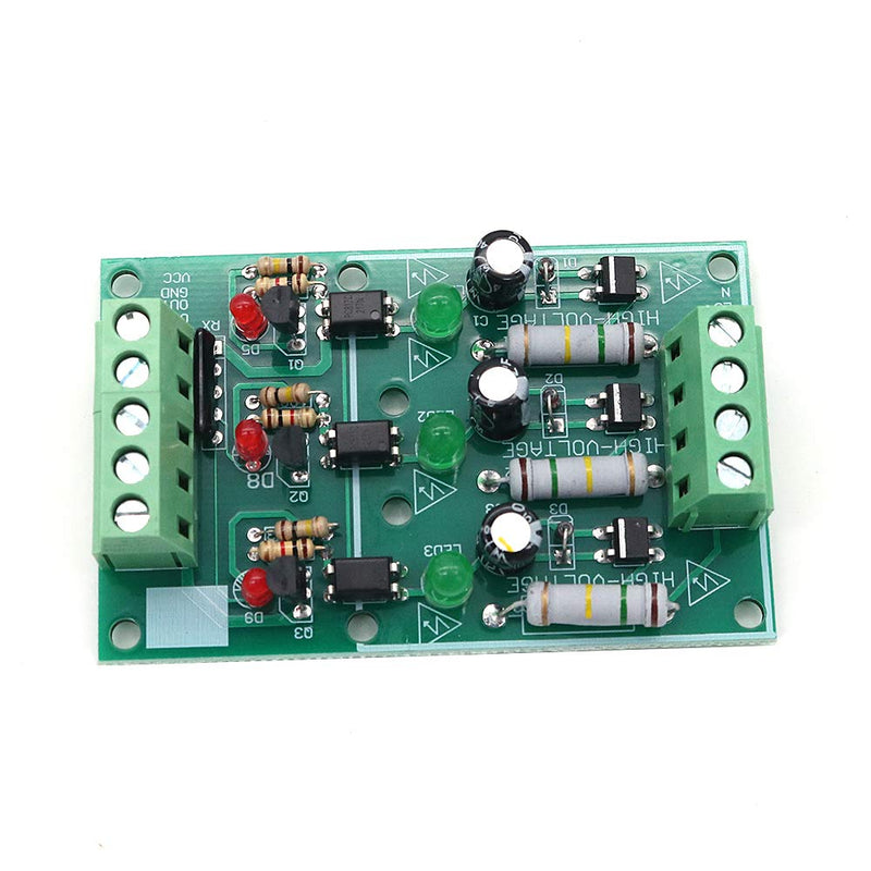 DollaTek 3 Channel Optocoupler Insulation Module AC 220V Insulation Board Test Module without PCB AC Detection Module