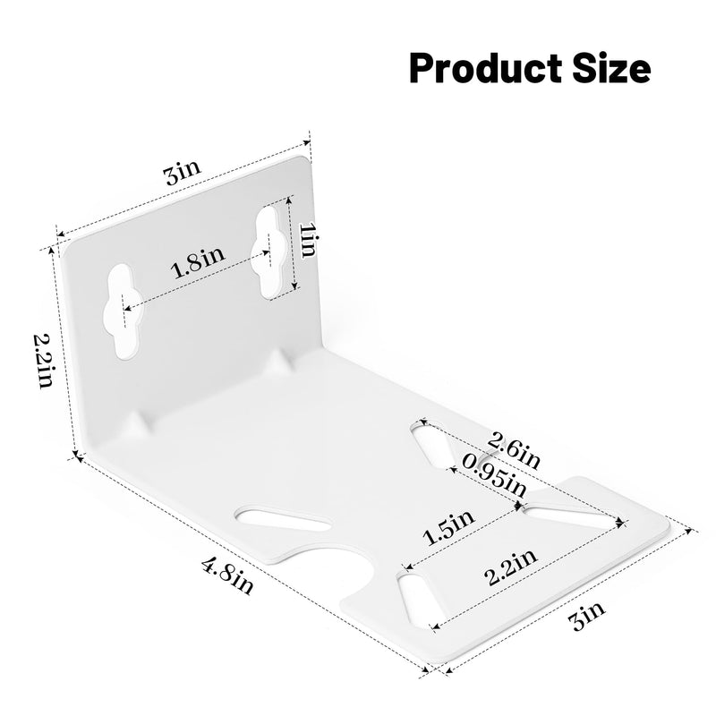 [Australia - AusPower] - Mounting Bracket for 10" and 20" Water Filter, Metal Housing Fixed Bracket for 10" and 20" Water Filter, White 