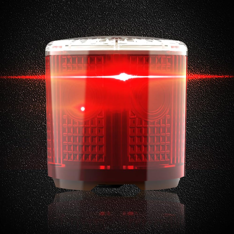 [Australia - AusPower] - Solar Strobe Warning Light: IP54 Waterproof Flashing Safety Light High Bright LED Warning Lamp Traffic Light for Construction, Factory, Safety Road Sign, Dock Marine Beacon (Yellow) Yellow 