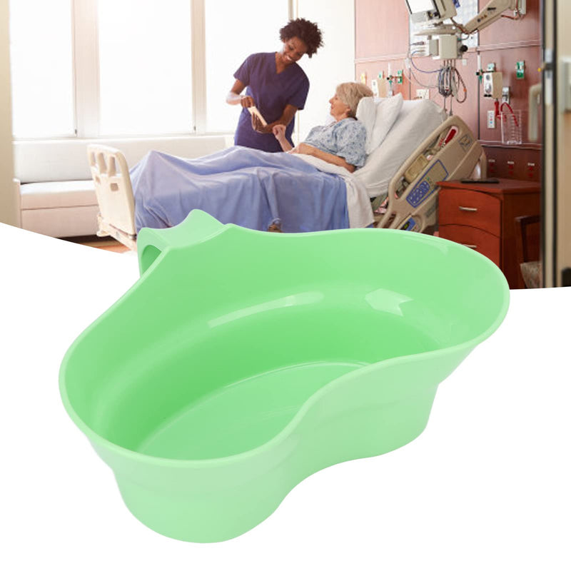 Sonew Plastic Emesis Tub Emesis Basin, Vomit Basin Cup with Grip, Plastic Emesis Bowl for Elderly Bedridden Patient (Green)