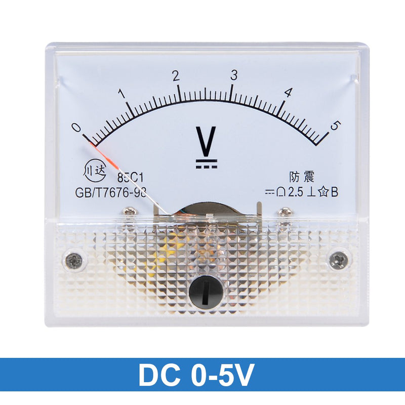 [Australia - AusPower] - uxcell DC 0-5V Analog Panel Voltage Gauge Volt Meter 85C1 2.5% Error 