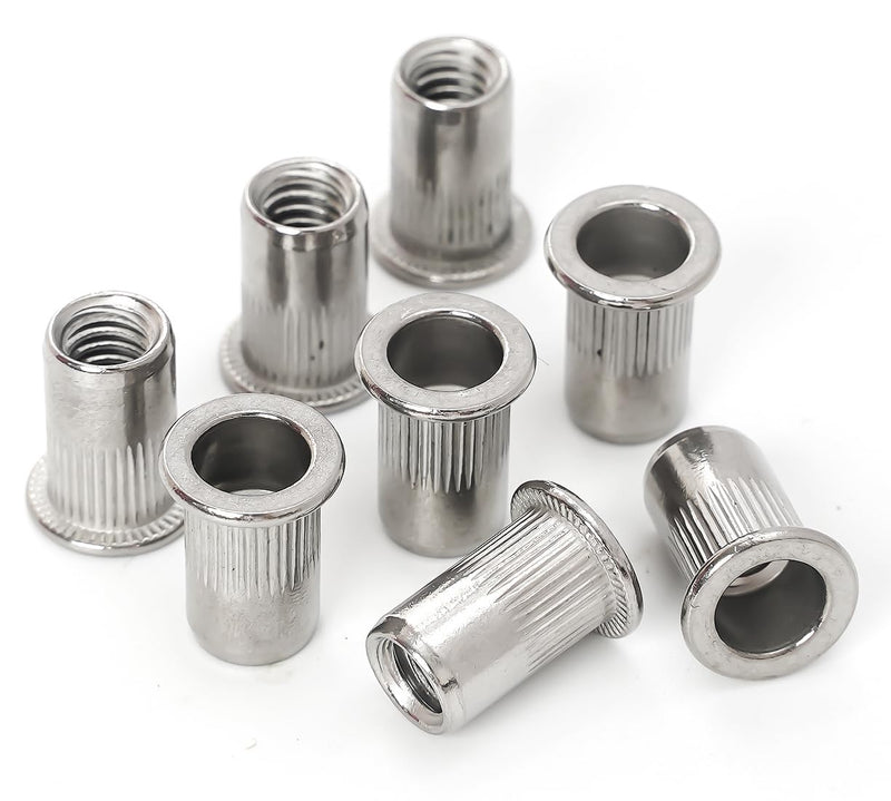 [Australia - AusPower] - M6 Rivet Nuts 100-Piece Stainless Steel Rivnuts Threaded Insert Nutsert Metric 6mm M6 