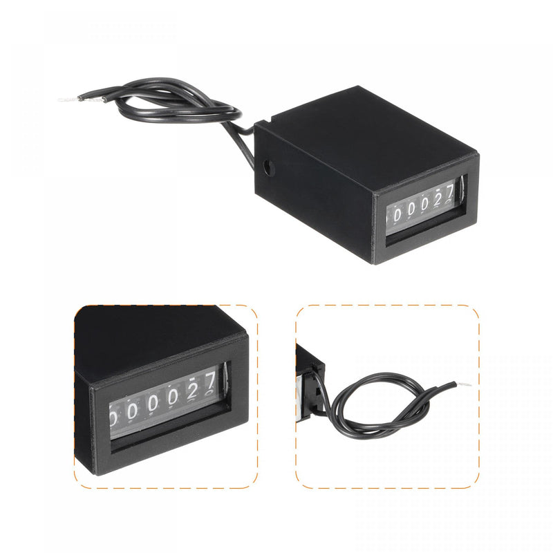[Australia - AusPower] - uxcell Electromagnetic Counter 6 Digit 0-999999 Counting Range Electronic Pulse Counter Digital Counter Totalizer Electromagnetic Pulse Counter DC7-24V 