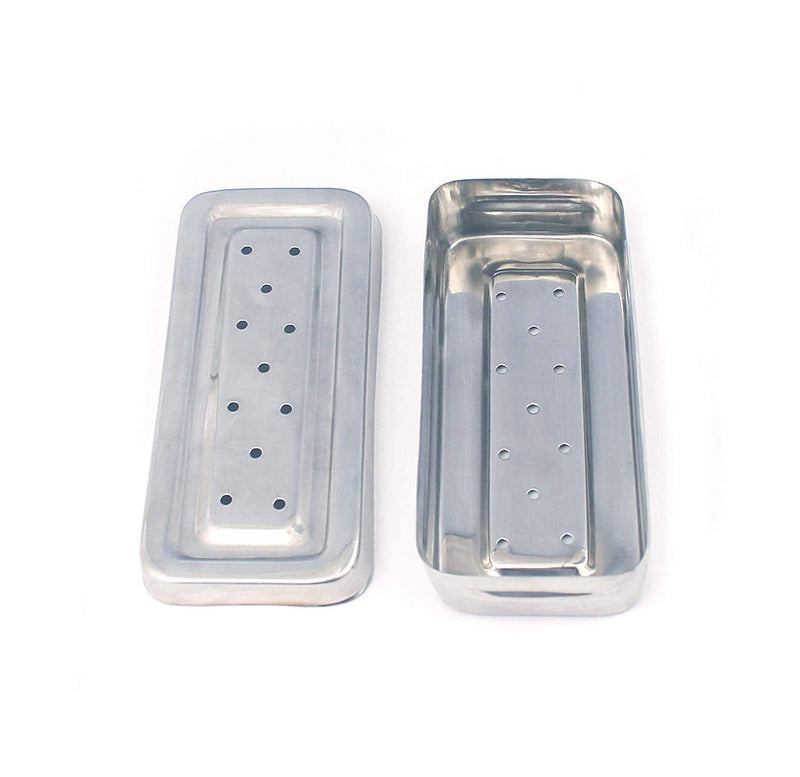 [Australia - AusPower] - G.S 17x7x3 Cm Instruments Box Perforated Stainless Steel Holloware Tray Box 